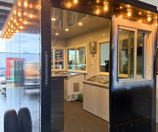 banner coffee trailer